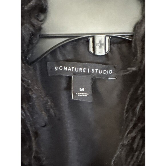 Signature Studio Faux Fur Vest Womens Medium Bear Boho Hippie 70s Mob WIfe Y2K - Picture 4 of 13